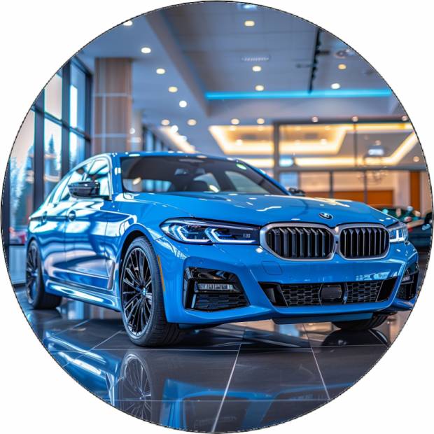 Jedlý papír BMW modré 19,5 cm