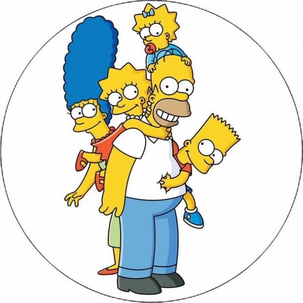 Jedlý papír The Simpson family 19,5 cm