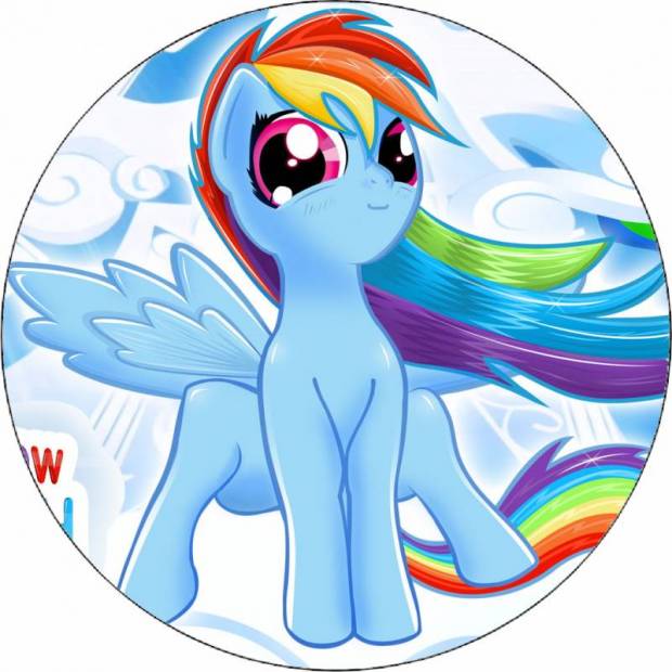 Jedlý papír My little pony Rainbow Dash 19,5 cm