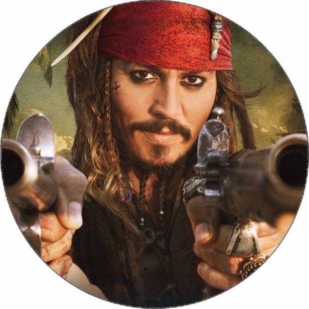 Jedlý papír Jack Sparrow se zbraněmi 19,5 cm