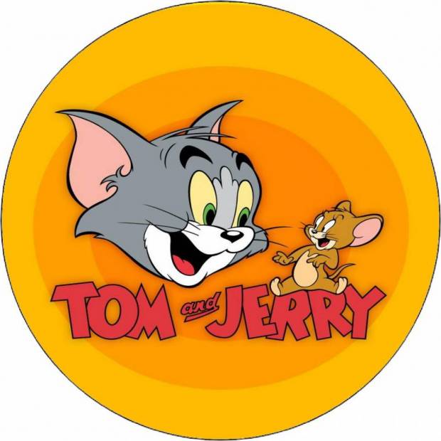 Jedlý papír Tom a Jerry logo 19,5 cm