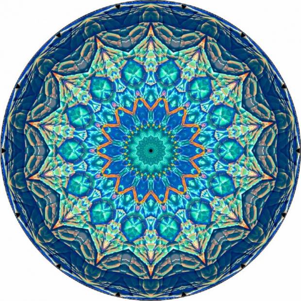 Jedlý papír modrá mandala 19,5 cm