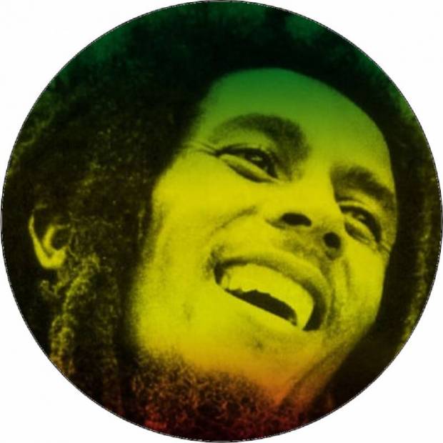 Jedlý papír Bob Marley usmívající se 19,5 cm