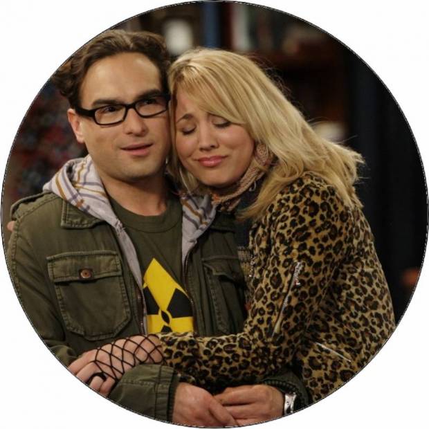 Jedlý papír The big bang theory - Teorie velkého třesku Leo a Penny 19,5 cm