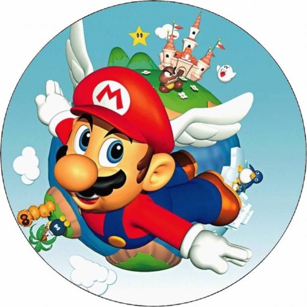 Jedlý papír Super Mario letící 19,5 cm