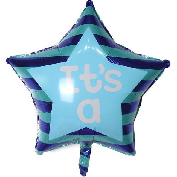 Fóliový balónek hvězda modrá 56cm - Cakesicq