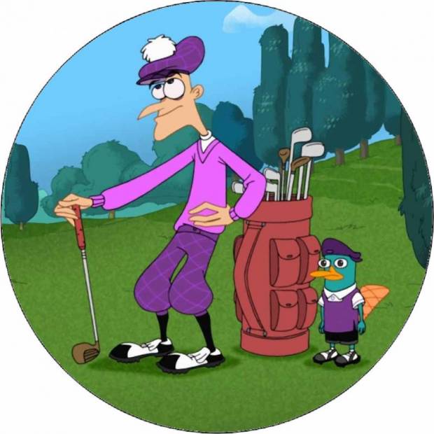 Jedlý papír Phineas and Ferb golf 19,5 cm