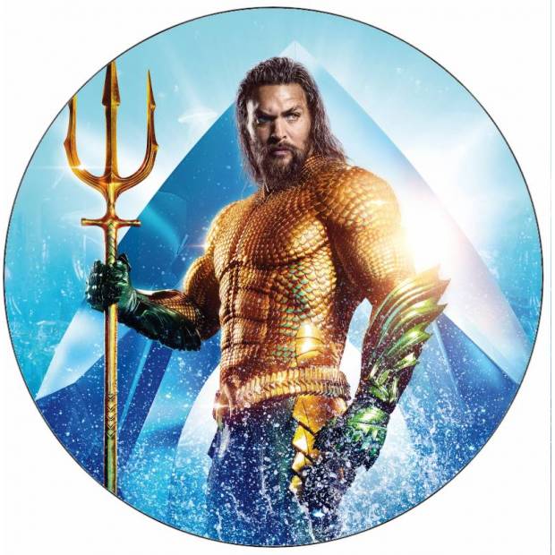 Jedlý papír Aquaman s trojzubcem 19,5 cm