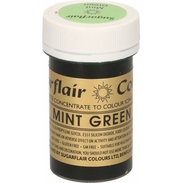 Gelová barva mint green 25g - Sugarflair