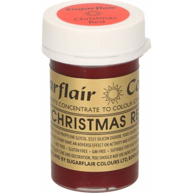 Gelová barva christmas red 25g - Sugarflair