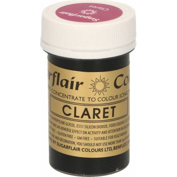 Gelová barva claret 25g - Sugarflair