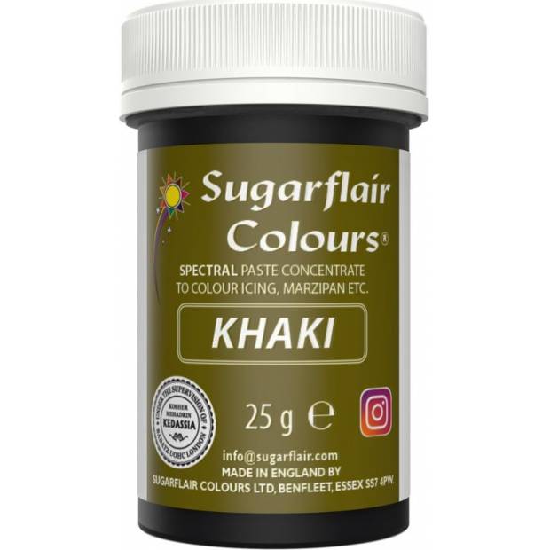 Gelová barva khaki 25g - Sugarflair