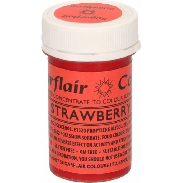 Gelová barva strawberry 25g - Sugarflair