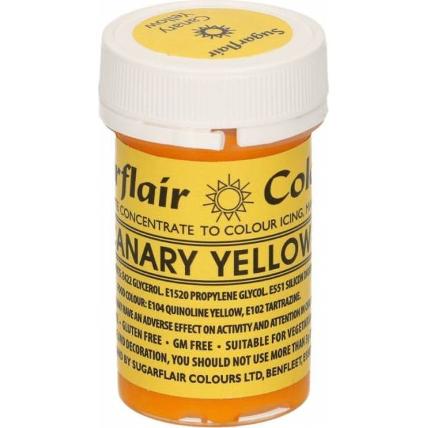 Gelová barva canary yellow 25g - Sugarflair