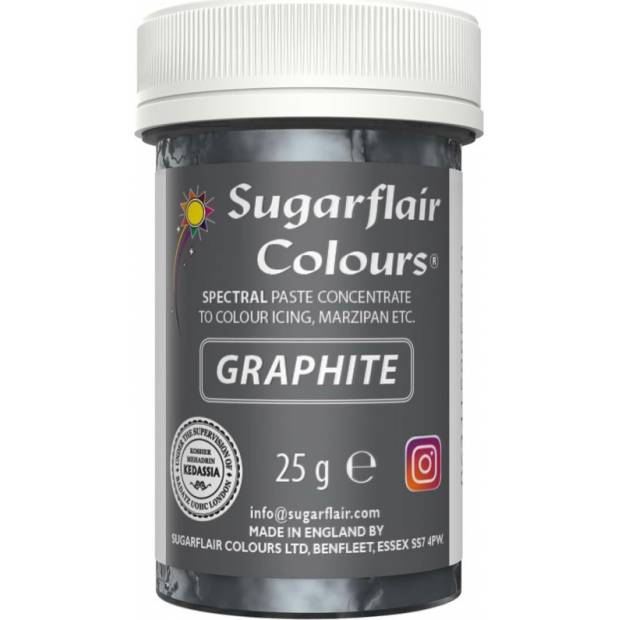 Gelová barva graphite 25 g - Sugarflair