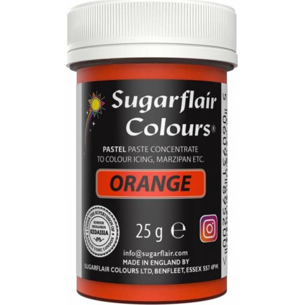 Gelová barva orange pastelová 25 g - Sugarflair