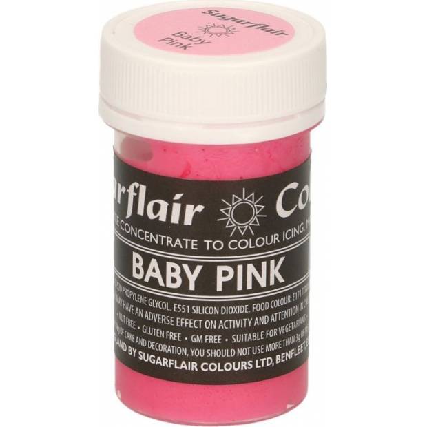 Gelová barva baby pink pastelová 25g - Sugarflair