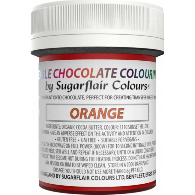 Barva do čokolády orange 35g - Sugarflair