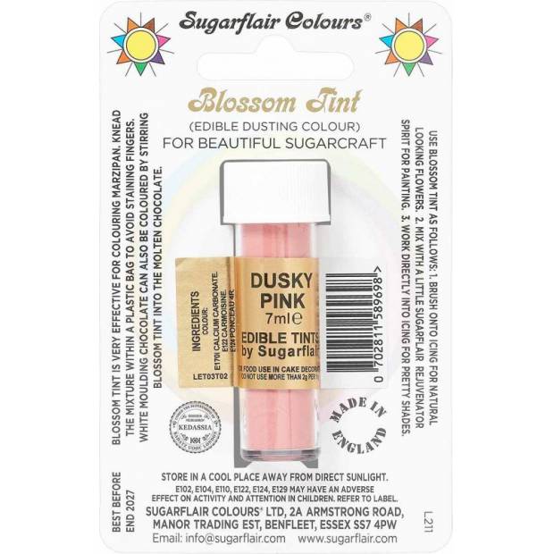 Jedlá prachová barva dusky pink 7ml - Sugarflair