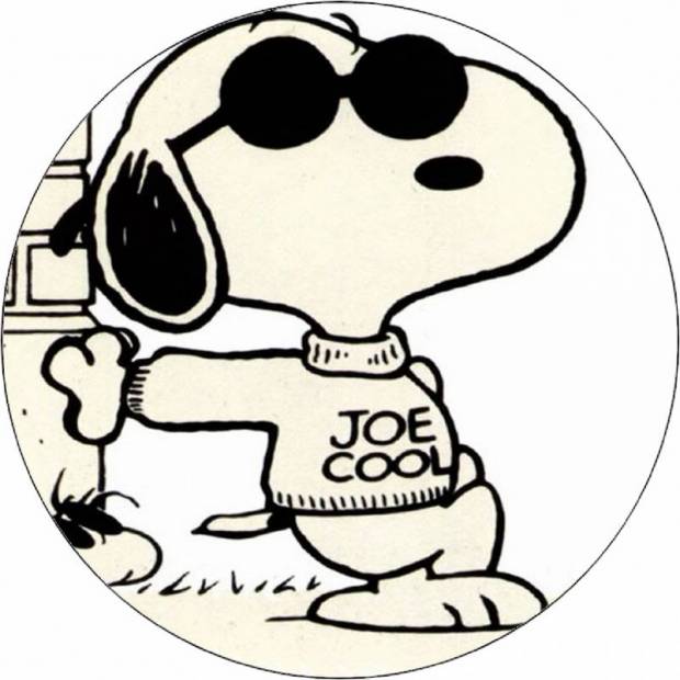 Jedlý papír Snoopy černobílá ilustrace 19,5 cm