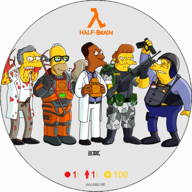 Jedlý papír Simpsonovi jako Half-life postavy 19,5 cm