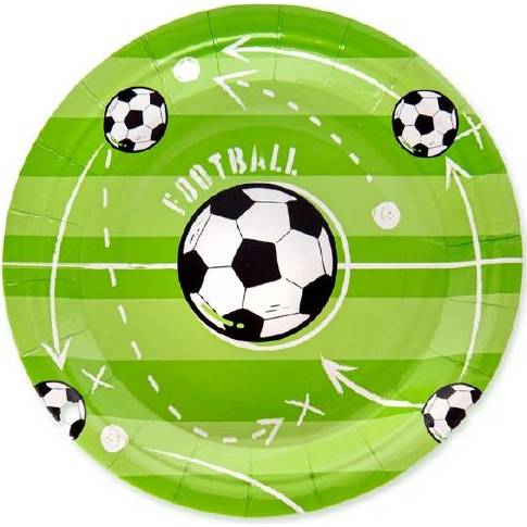 Papírový talíř fotbal 18cm 6ks - Party Pal