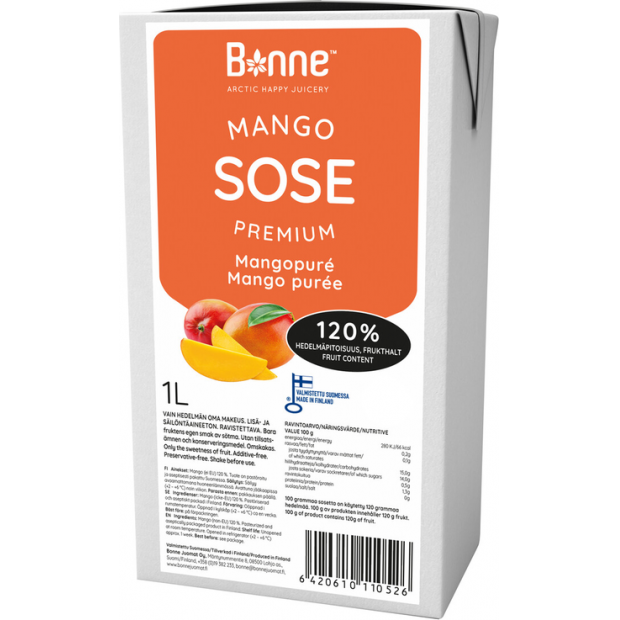 Ovocné pyré 120% Mango 1l - Bonne