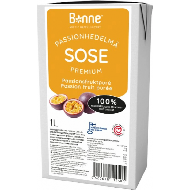 Ovocné pyré 100% Marakuja 1l - Bonne