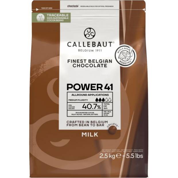 Callebaut Čokoláda 41 power mléčná 2,5kg - Callebaut