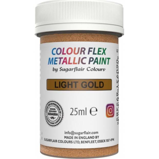 Gelová barva light gold 25g - Sugarflair