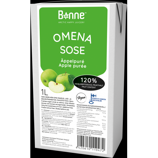 Ovocné pyré 120% Jablko 1l - Bonne