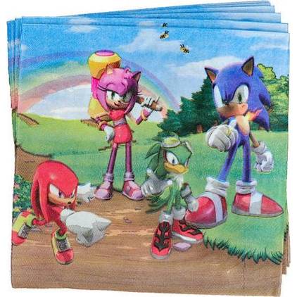 Papírové ubrousky 33x33cm 10ks ježek Sonic - Cakesicq