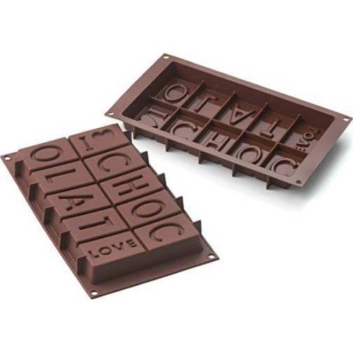 Fotografie Silikonová forma na čokoládu I LOVE CHOCOLATE - Silikomart