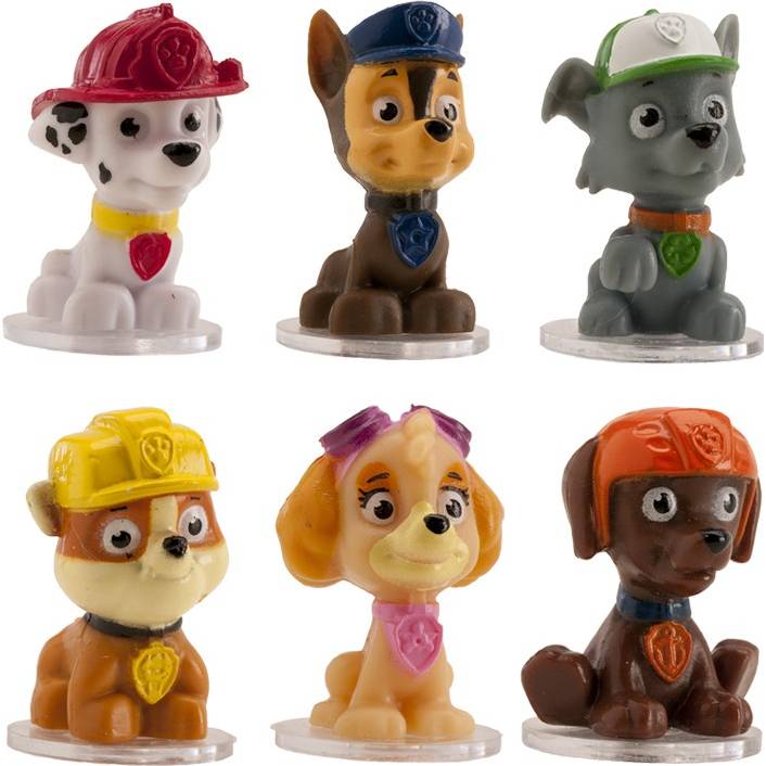 Fotografie Figurka na dort Paw patrol 4cm 6ks - Dekora