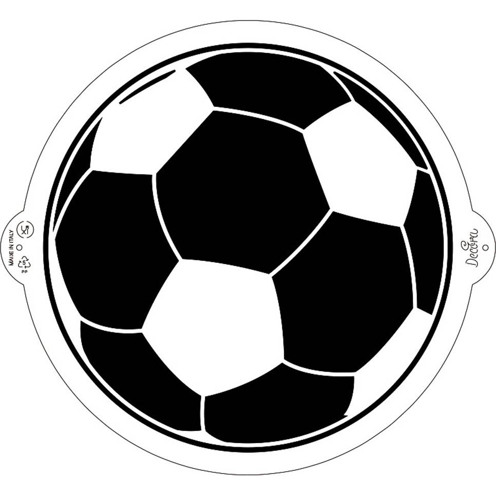 Fotografie Stencil šablona na dort fotbalový míč 25cm - Decora