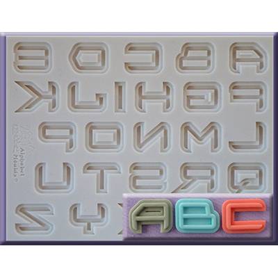 Fotografie Silikonová formička velká abeceda Sci-fi - Alphabet Moulds
