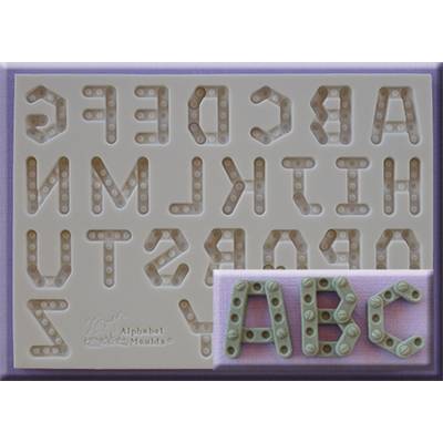Fotografie Silikonová formička velká abeceda - stavebnice - Alphabet Moulds