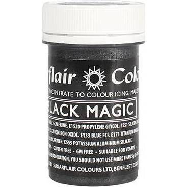 Gelová barva perleťová Sugarflair (25 g) Black Magic