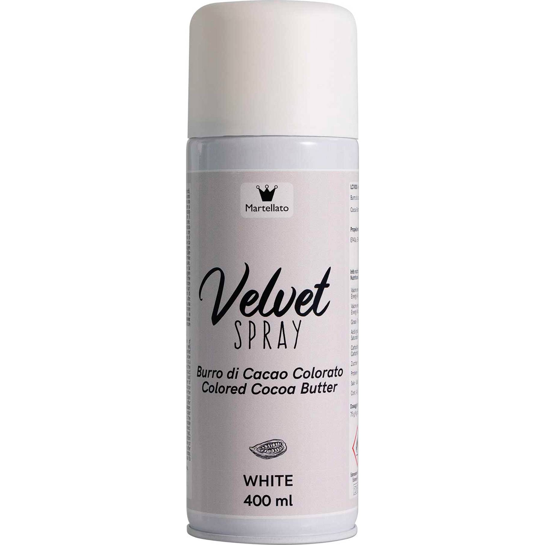 Bílý velvet sprej, 400 ml - Martellato