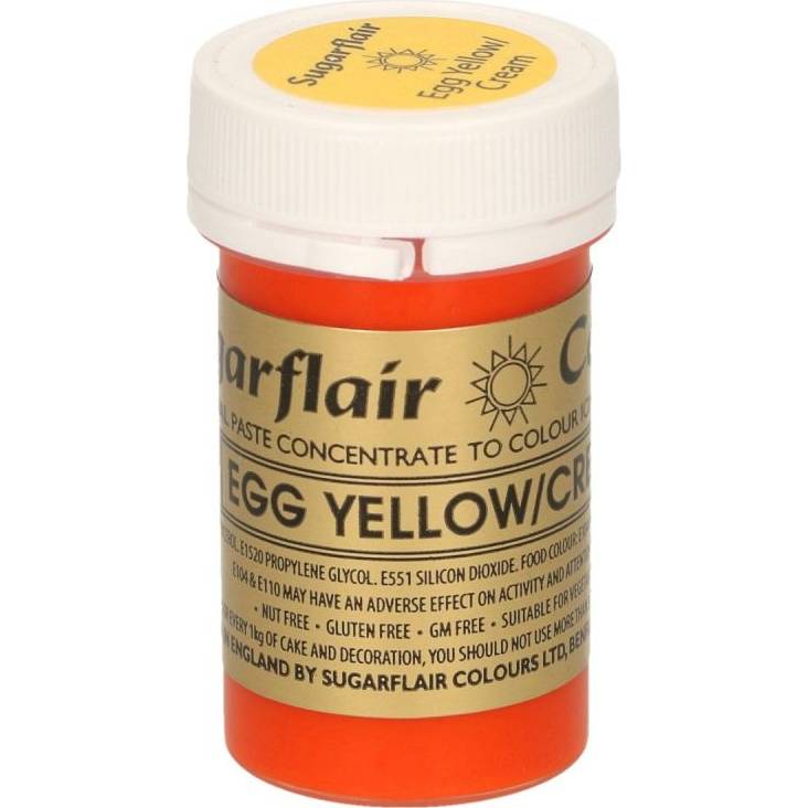 Gelová barva egg yellow 25g - Sugarflair