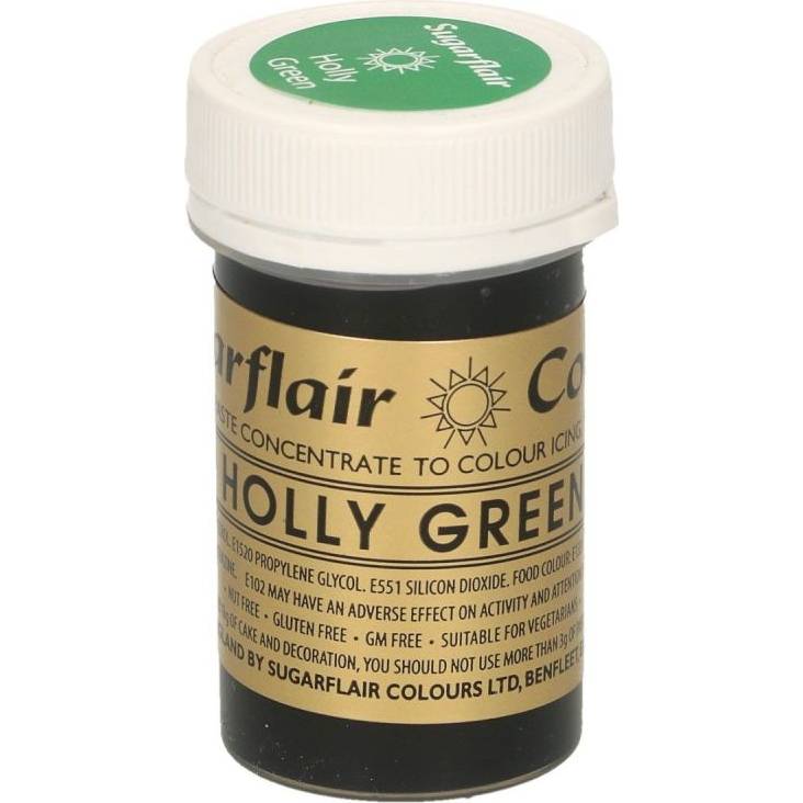 Gelová barva holly green 25g - Sugarflair