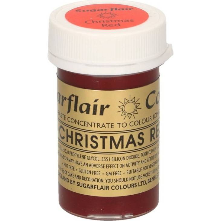 Gelová barva christmas red 25g - Sugarflair