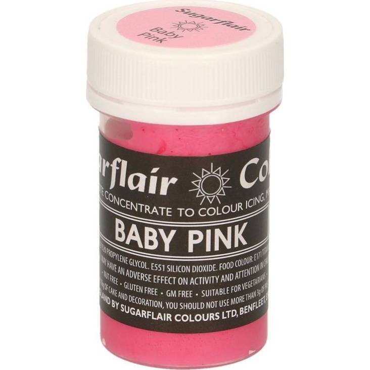 Gelová barva baby pink pastelová 25g - Sugarflair