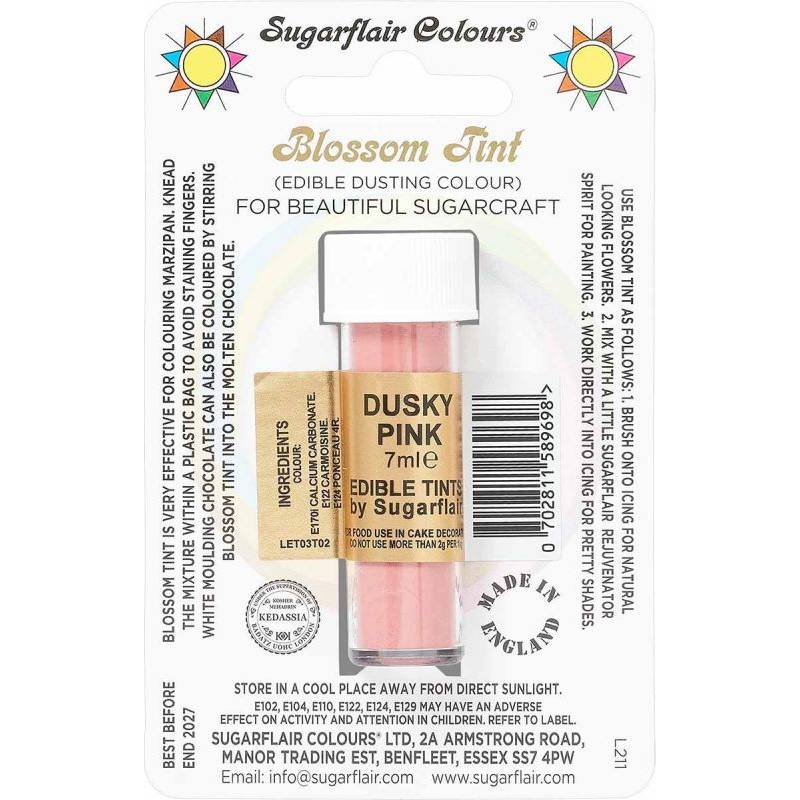 Jedlá prachová barva dusky pink 7ml - Sugarflair