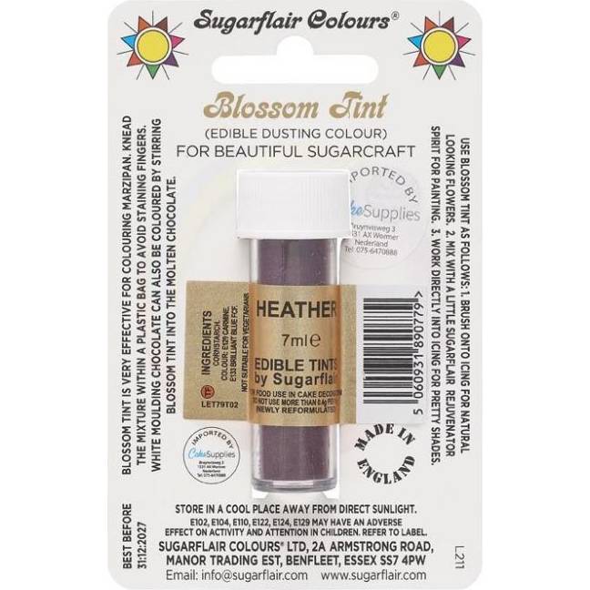 Jedlá prachová barva heather 7ml - Sugarflair