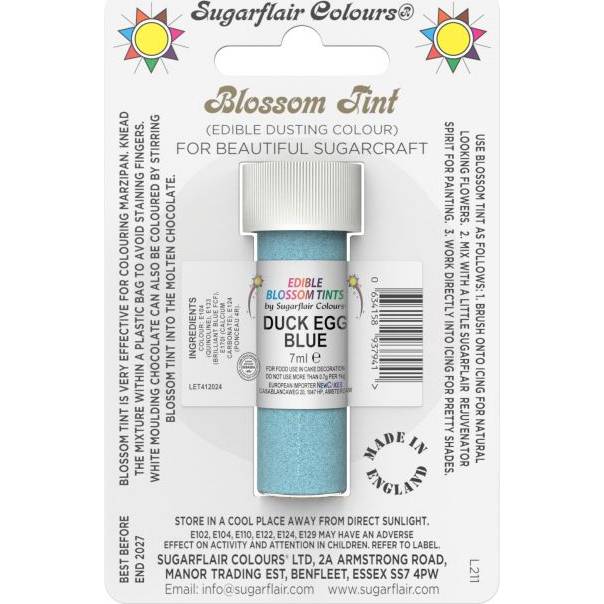 Jedlá prachová barva duck egg blue 7ml - Sugarflair