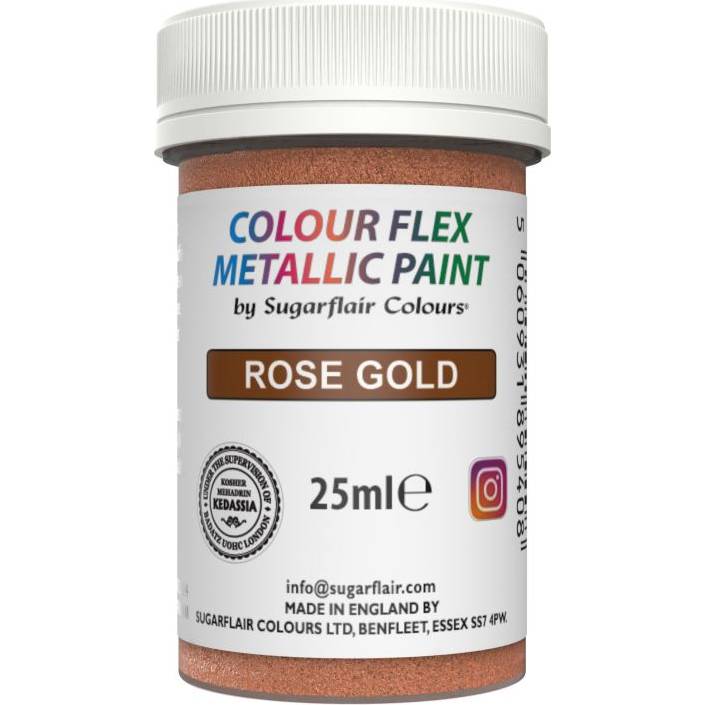 Gelová barva metalická rose gold 25ml - Sugarflair