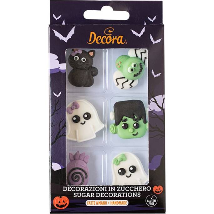 Cukrové zdobení dýně 6ks Halloween 6ks - Decora